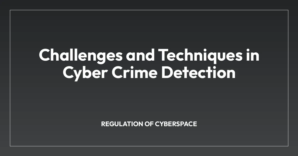 Challenges and Techniques in Cyber Crime Detection