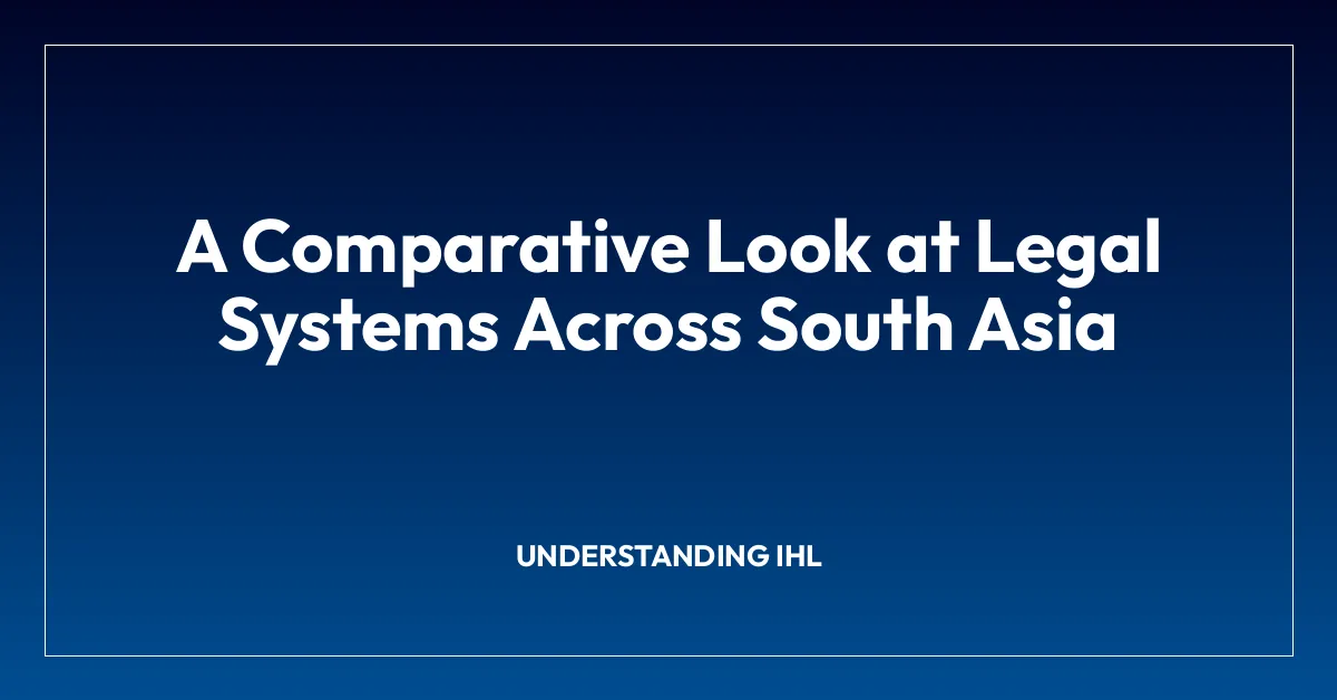 A Comparative Look at Legal Systems Across South Asia