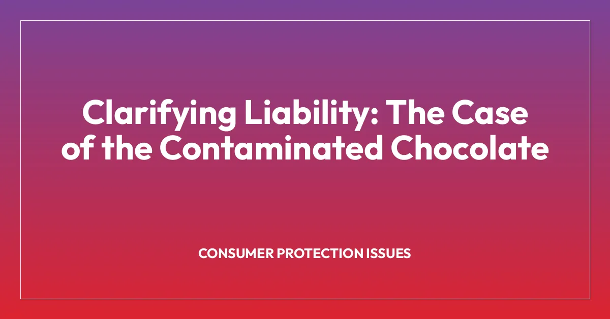 Clarifying Liability: The Case of the Contaminated Chocolate