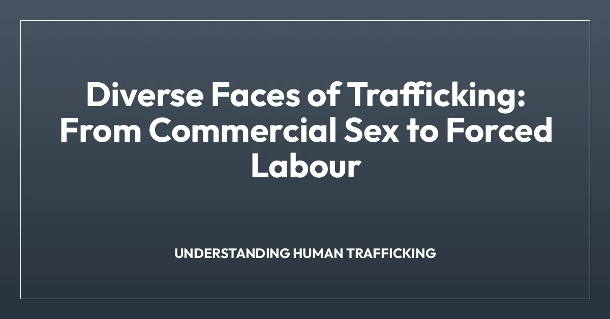 Diverse Faces of Trafficking: From Commercial Sex to Forced Labour