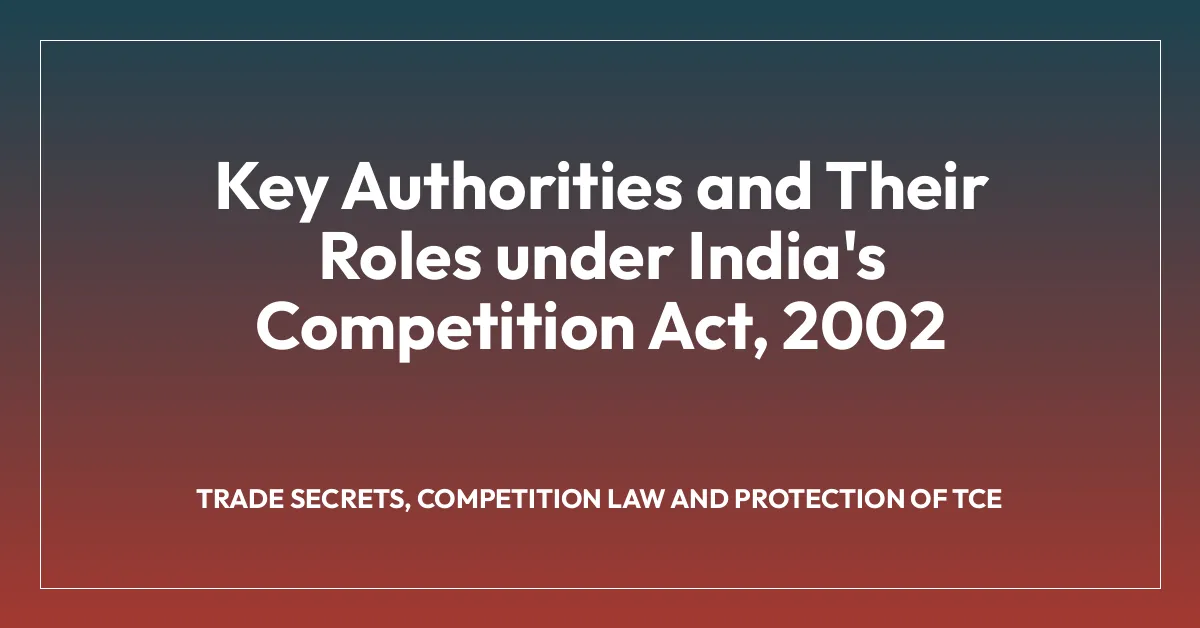 Key Authorities and Their Roles under India’s Competition Act, 2002