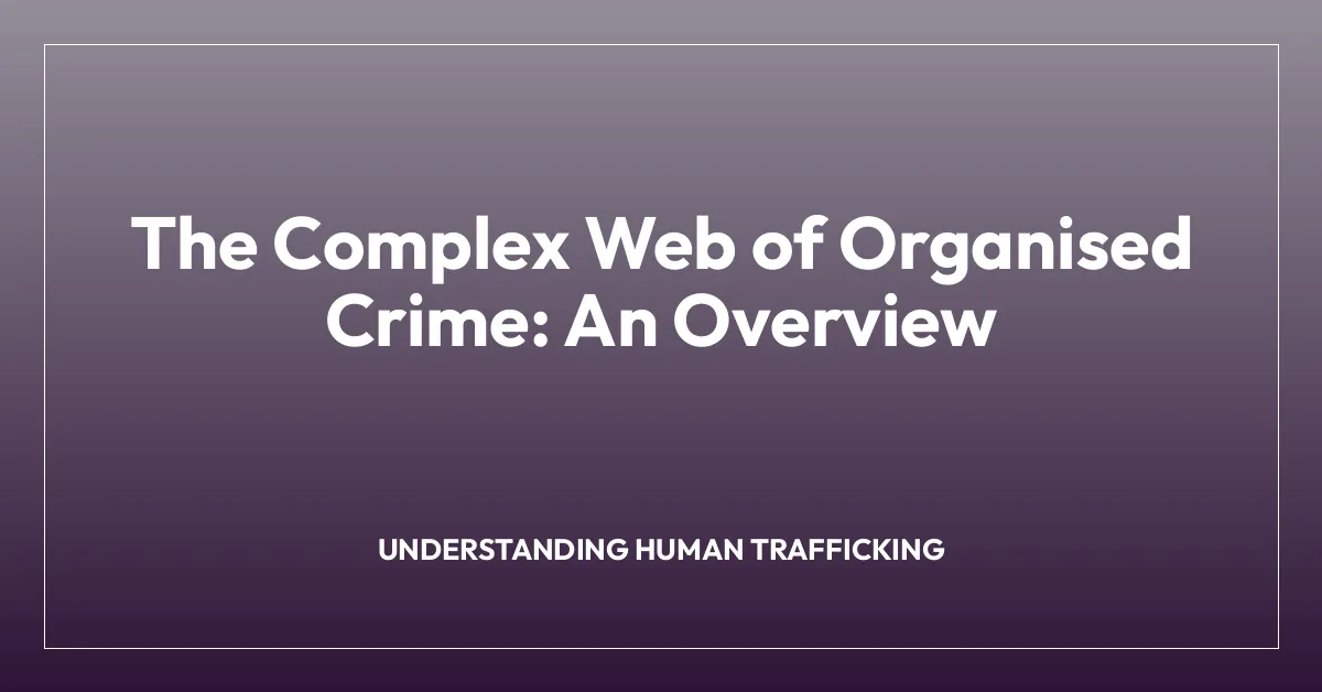 The Complex Web of Organised Crime: An Overview