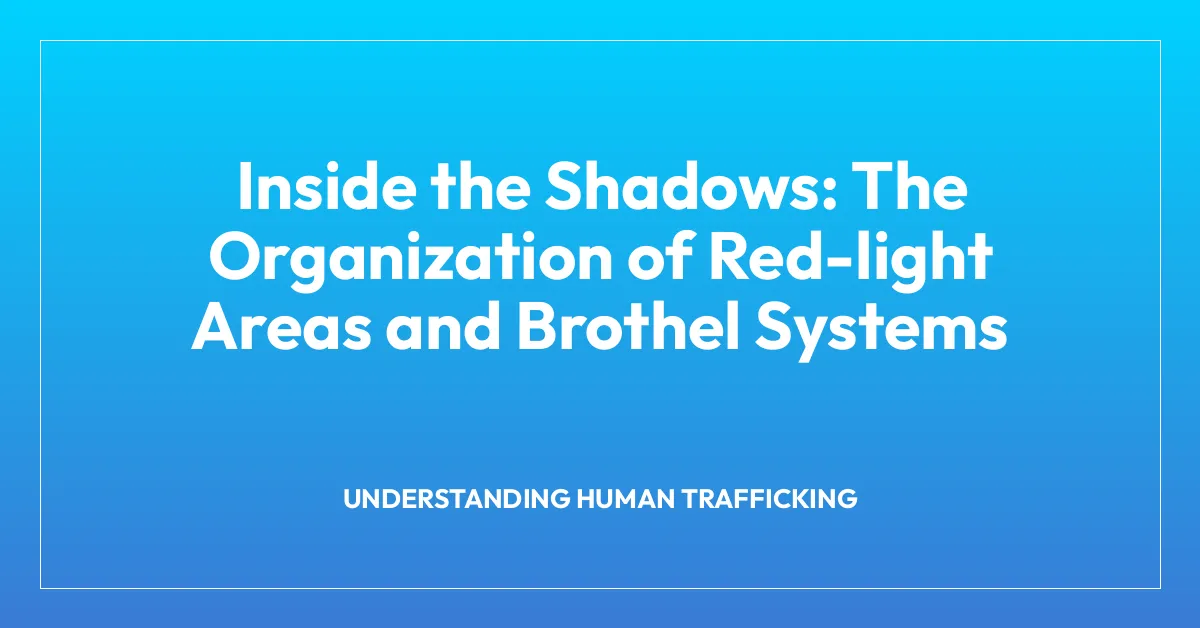 Inside the Shadows: The Organization of Red-light Areas and Brothel Systems