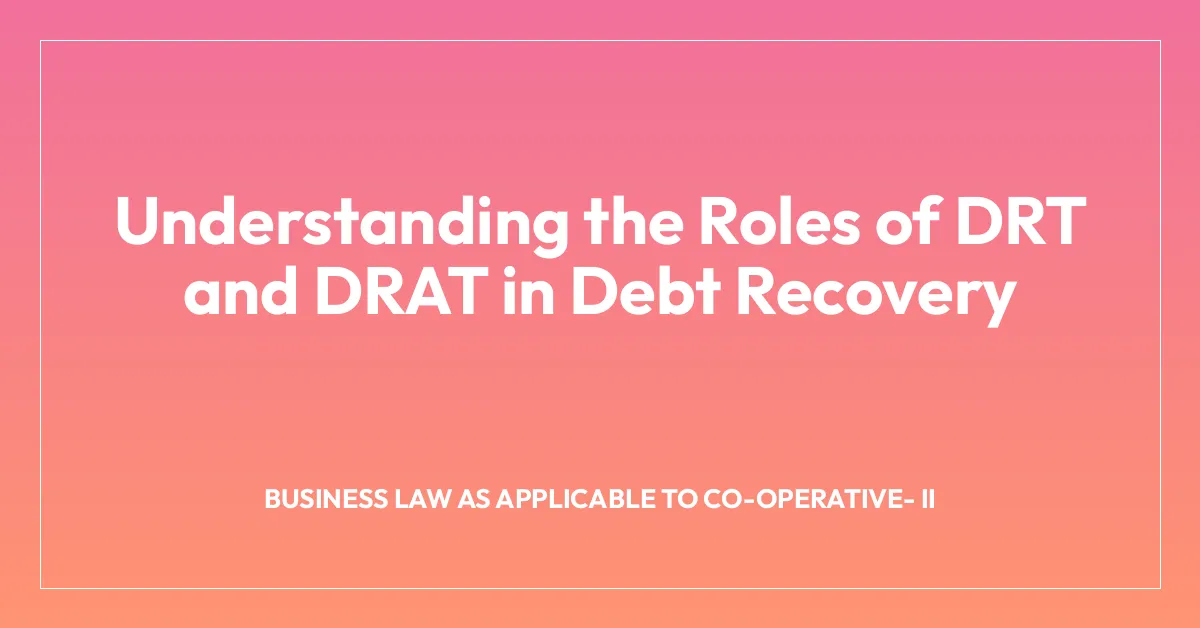 Understanding the Roles of DRT and DRAT in Debt Recovery