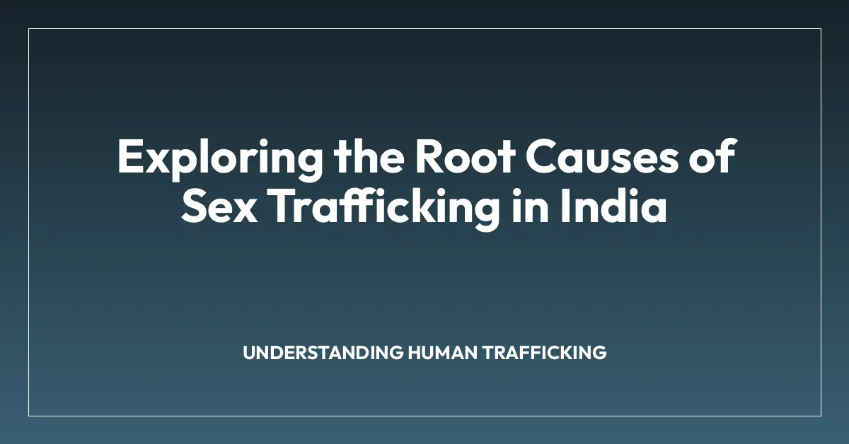 Exploring the Root Causes of Sex Trafficking in India