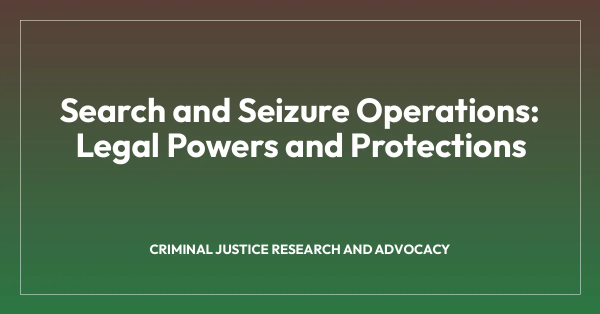 Search and Seizure Operations: Legal Powers and Protections • Law Notes ...