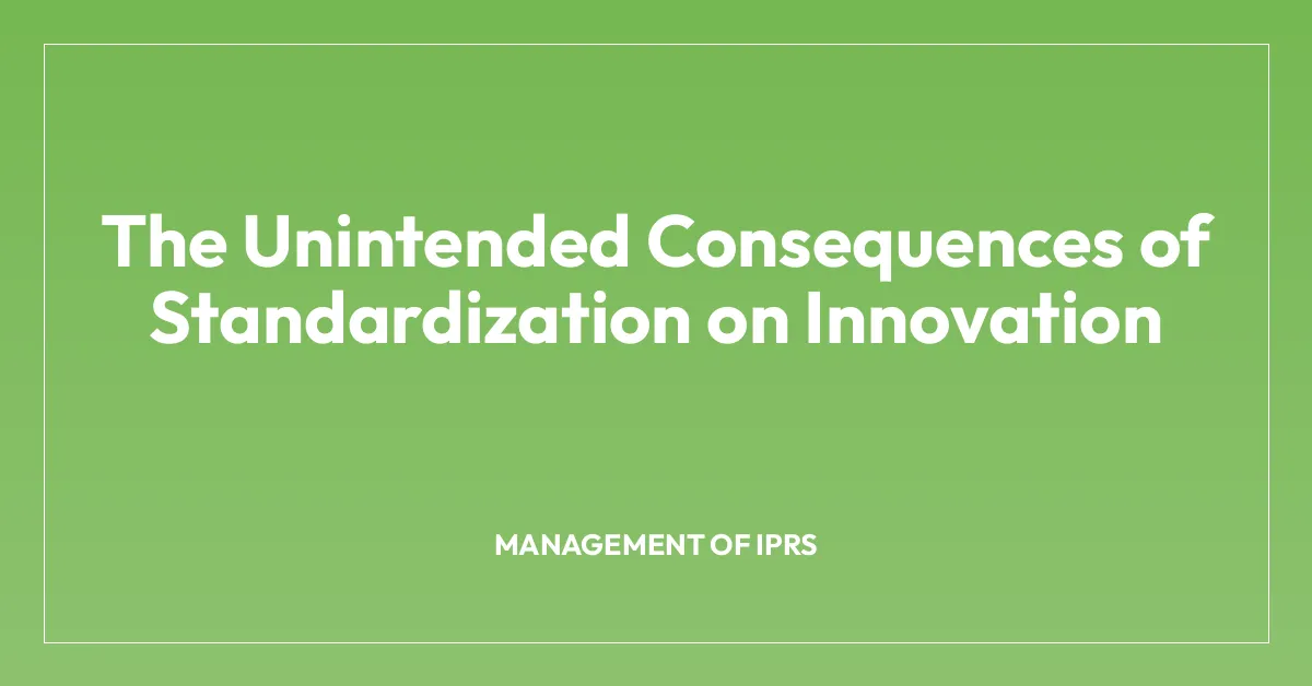 The Unintended Consequences of Standardization on Innovation