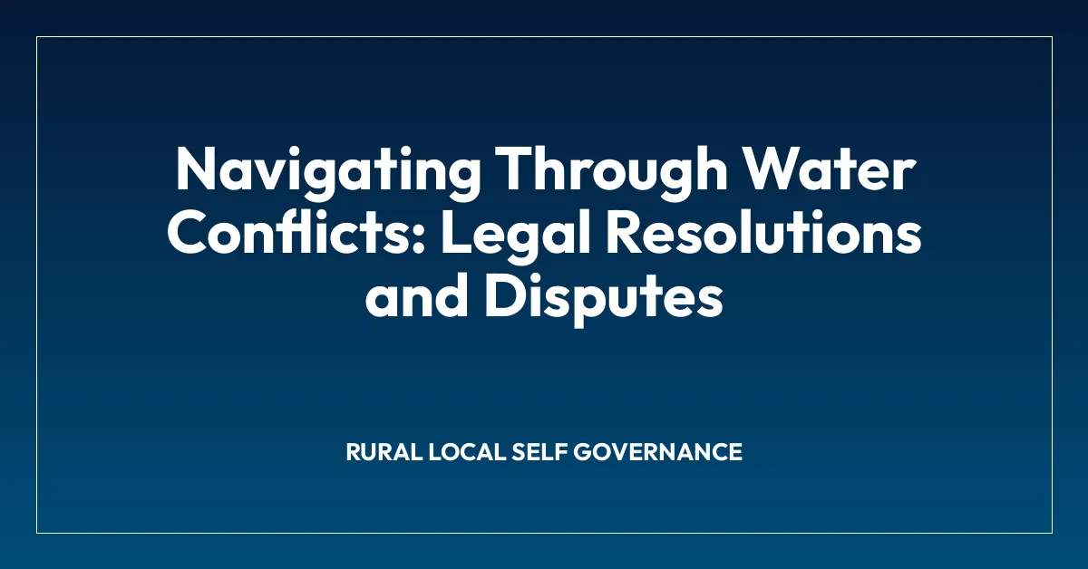 Navigating Through Water Conflicts: Legal Resolutions and Disputes